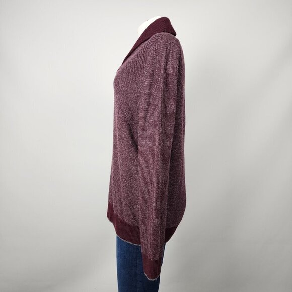 Hudson North Burgundy Wool Knit Sweater Size L - Picture 4 of 8